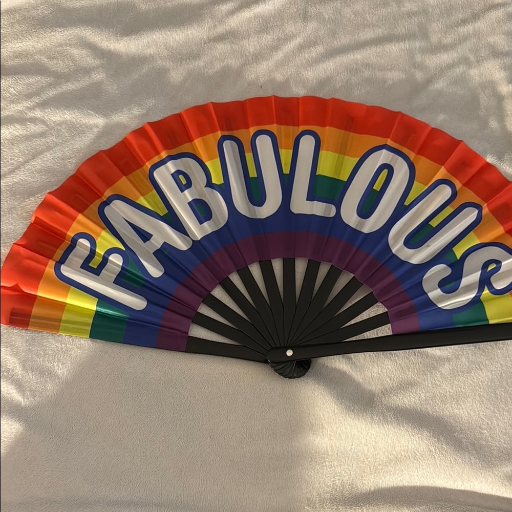 Fabulous PRIDE Rainbow Hand Fan
